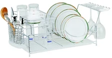 Metal Kitchen Dish Rack Drainer/Organizer with Cutlery holder