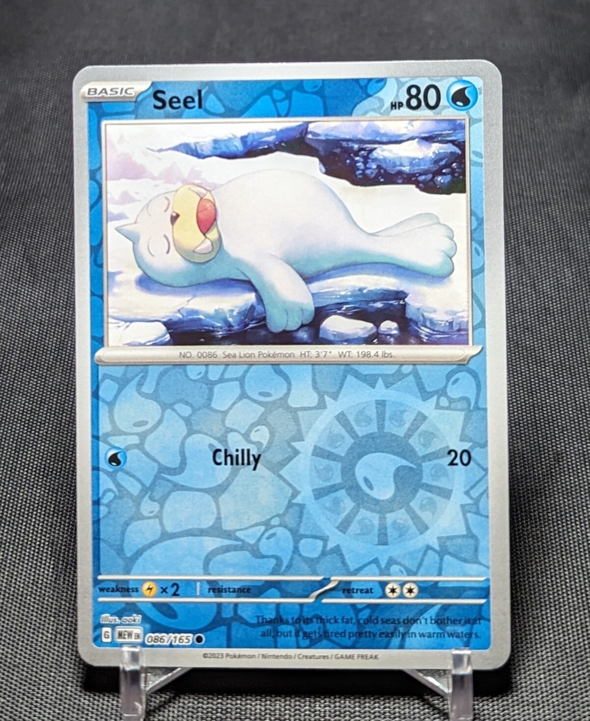 Seel Common Reverse Holo Water Scarlet & Violet 151 Pokemon TCG Card 086/165