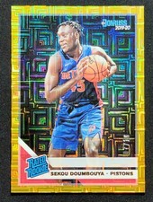 2019-20 Panini Donruss #214 Sekou Doumbouya Gold Rated Rookie RC /10 Pistons