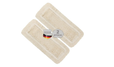 Okaei 2 Stück Wischmopp 40 cm  Beige Baumwolle