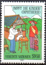 UN Vienna #Mi78 MNH 1987 Vaccination children [77]