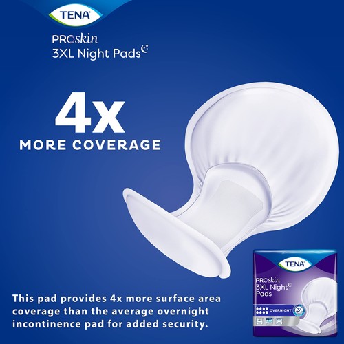24 CT Tena Proskin Women Overngt Pads 3XL - Picture 4 of 9