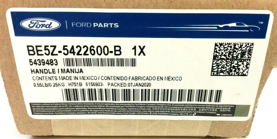 Manija de puerta cromada interior del lado del pasajero delantero Ford Fusion Lincoln MKZ nueva OEM Foto 4 de 4