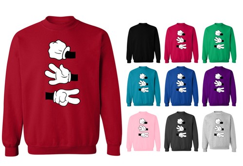 mickey mouse rock paper scissors sweatshirt