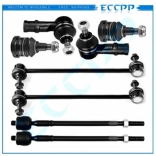 8pcs Suspension Tie Rod End Ball Joint Sway Bar Kit For 04-11 Mitsubishi Galant