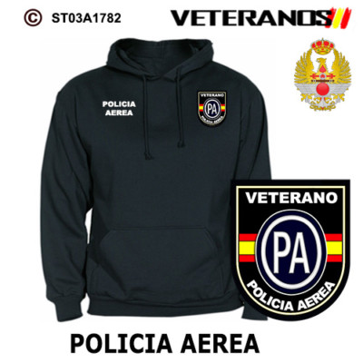 SUDADERAS CON CAPUCHA: VETERANOS EJERCITO DEL AIRE - PA / POLICIA AEREA |  eBay