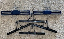 Metal Plastic Rubber Vintage Clamp Hangers 2 Tamor 4 Unbranded Pants Skirts EUC