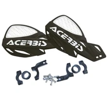 Acerbis Vented Hand Guard Kit (Black/White) for Dirt Bikes & ATVs - Universal