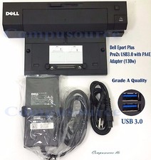 Dell EPort Plus PRO2X USB 3.0 Docking Station with PA4E power Adapter 130watt
