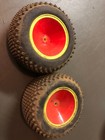 Vintage Team Losi Stadium Truck Rear Wheels Pair