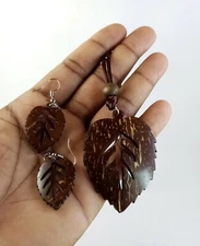 Ceylon Natural Stylish Charm Pendant and Earrings FREE SHIPPING Christmas party