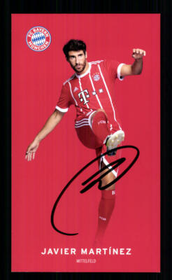 Javier Martinez Autogrammkarte Bayern München 2017-18 Original Signiert