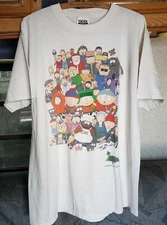 1998 South Park Full Cast Character Comedy Central TULTEX Promo T-Shirt Size XL