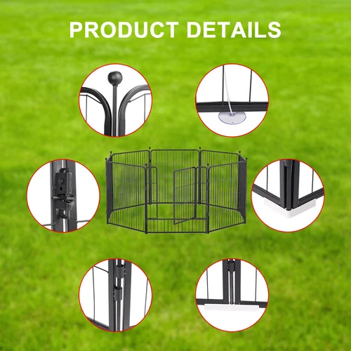 32" 8 Panel Pet Dog Playpen Cage Enclosure Exercise Cat Puppy Metal Fence AU - Picture 8 of 19