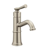 Moen 6402BN Belfield One-Handle Bathroom Sink Faucet with Drain, Brushed Nickel