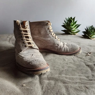 Brunello Cucinelli Boys’ Suede Desert Boots in Sand Preloved Luxury Size 37 UK 4 - Image 1 of 4