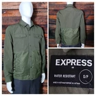 Express Jacket Mens S Water Resistant Hunter Green Full Zip Pockets NWT $128