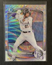 2025 Bowman Chrome Prospects Robert Calaz Wave Refractor #BCP-40 /350 Rockies
