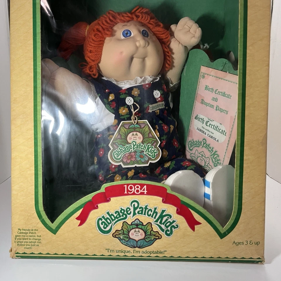Cabbage Patch Kids Coleco Girl 1983 pelo rojo jengibre ojos azules ¡LEER DESCRIPCIÓN! Foto 4 de 4