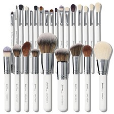Professional Makeup Artist Brushes Set 26Pcs Real Natural Goat Hair Labeled Whit