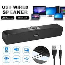 TV Soundbar Subwoofer Speaker Wired Bluetooth 5.0 Sound Bar Home Theater New UK