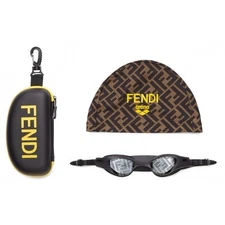 FENDI X ARENA Limited Edition Goggles KIT, Black Grey Monogram FE40044U/S 01C