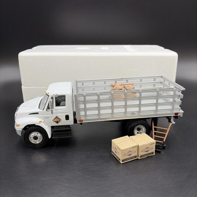 2002 First Gear International Stake Truck 1:34 Scale Diecast White Truck