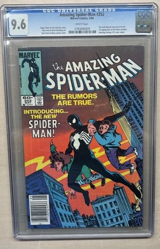 🔥Amazing Spider-man #252 1st Black Suit Newsstand CGC9.6 🔥