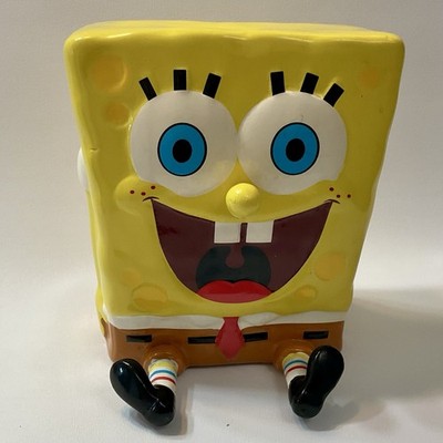 Sponge Bob SquarePants 7'' Ceramic Coin Piggy Bank Viacom Nickelodeon 2015