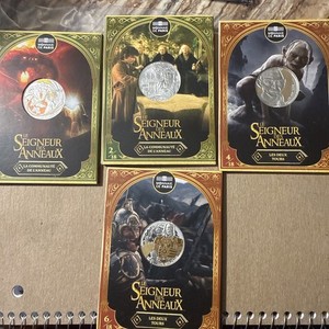 Monnaie de Paris The Lord of the Rings 10 Euro Silver Coin Collection Lot (4)