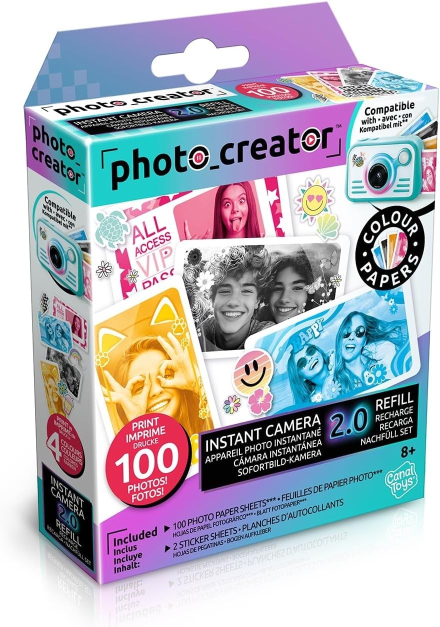 Photo Creator Instant Print Camera 2.0 Photo Paper Refill Kit Glossy 8+ New