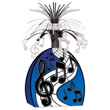 Centro de mesa Beistle negro notas musicales - música | suministros para fiestas | decoración