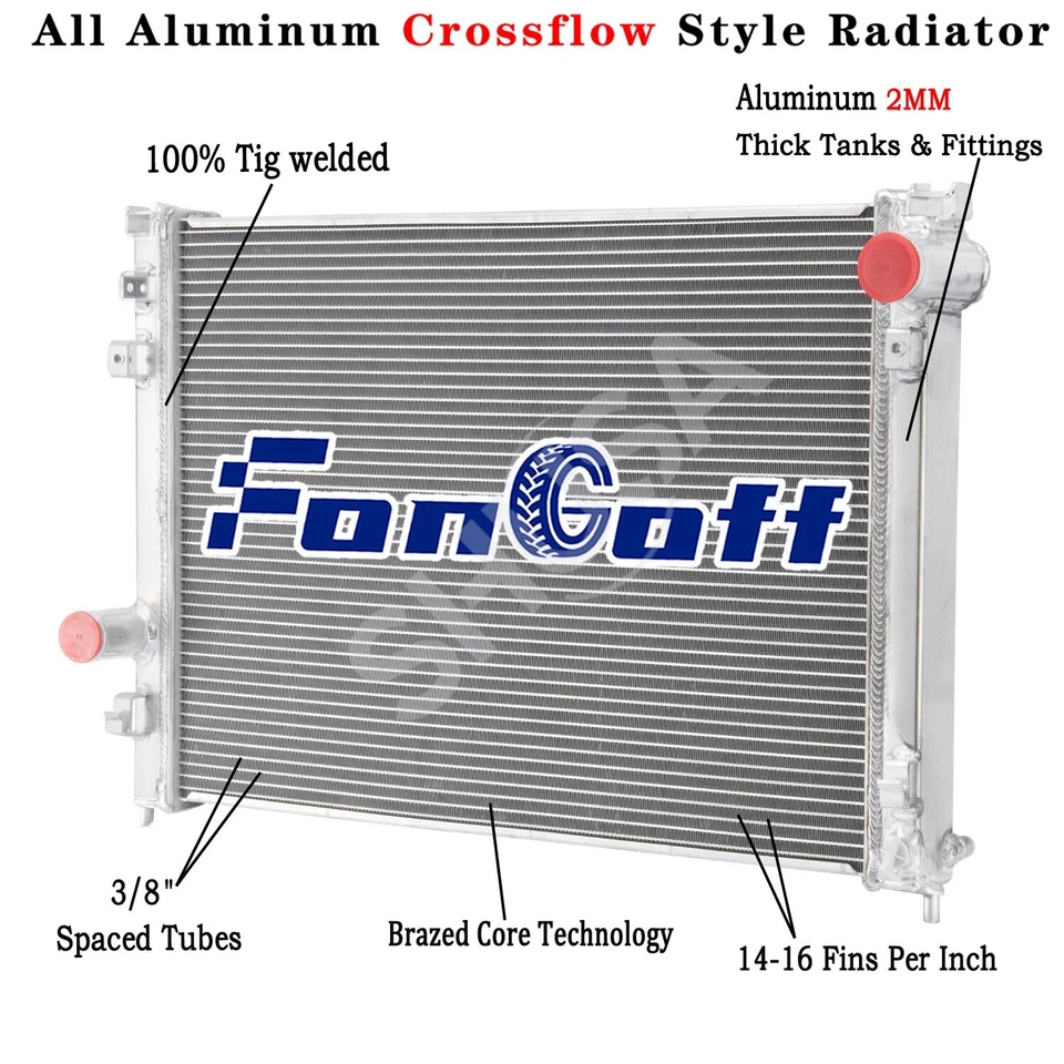 3 Row Aluminum Radiator For 2009-2015,14 Dodge Charger Challenger /Chrysler 300 - Image 2 of 4