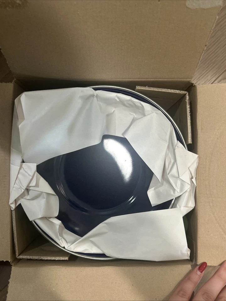 BK Indigo Dutch Heritage Round German Enamelled Casserole with Lid - Image 4 of 4