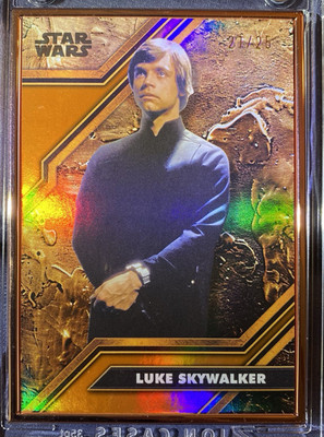 Topps Star Wars Galactic Antiquities Luke Skywalker Cortosis Orange C-7 /25