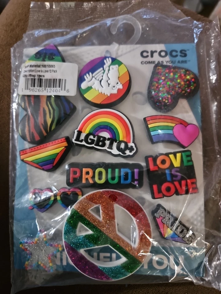 Authentic Crocs Jibbitz Rainbow Pride LGBTQ 13 Charms Love Is Love - Image 3 of 3