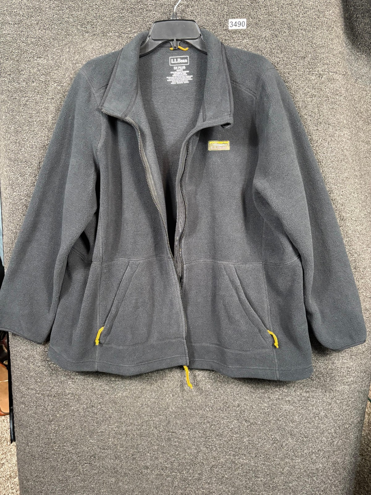 LL Bean Womens 3X Gray Full Zip Fleece Jacket Sweater Style 505340