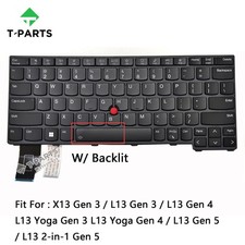 US Keyboard Backlit for Lenovo Thinkpad X13 Gen 3 L13 Gen 3 Gen 4 L13 Yoga Gen 3