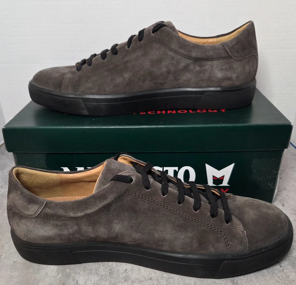 Новые мужские Mephisto Cristiano темно серый бархат замши город туристические кроссовки размер 12 - Изображение 2 из 4