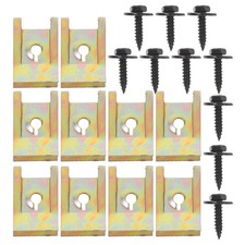 10 Sets Fastener Clip Screw Car Fixing Clips and Kit U-clip Bumper Screws