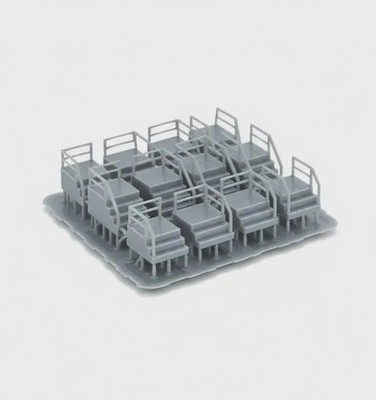 HO 1/87 Industrial Steps Set of 9 HO1042 | Whistle Stop Models