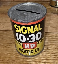 Signal 10-30 HD Motor Oil Advertising Coin Bank 1950&rsquo;s