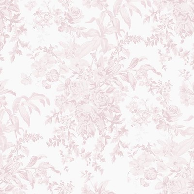 Heroad Pink Toile Floral Peel and Stick Wallpaper Removable Boho Contact Paper