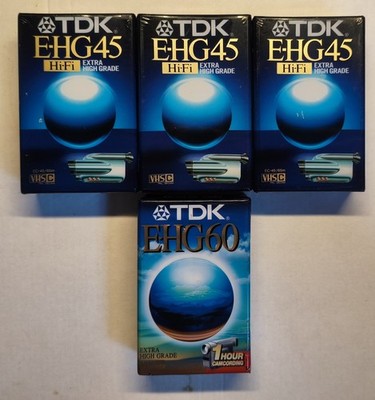 TDK VHS-C 3x EHG45 + 1x EHG60 (4 insgesamt) NEU & verpackt 