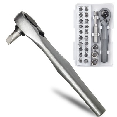 25 in 1 Ratcheting Screwdriver Set Multi Tool Pocket Screwdriver Bits Included