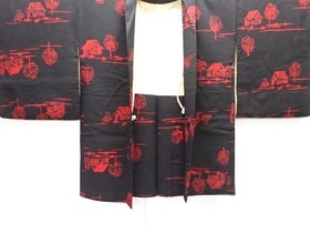 7761668: JAPANESE KIMONO JAPANESE HAORI / SCENERY OF HOUSE