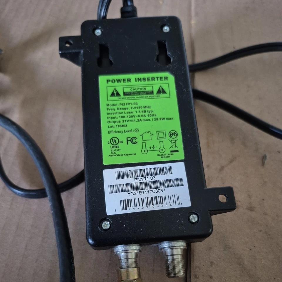 Direct TV DTV SWM Power Inserter Supply 21V PI-21R1-03 SWM LNB Green Label DTV - Image 2 of 3