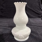 Vintage Imperial Milk Glass Vase Hurricane Lamp Shaped Boudoir Light 7.5"