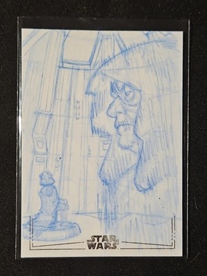 2025 Star Wars Topps Galaxy Darth Vader Palpatine Sketch Card by Ryan Edwards