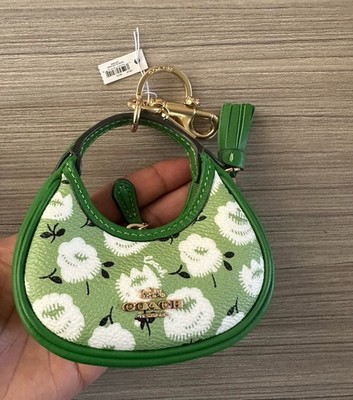 NWT Coach Mini Carmen Bag Charm Coin Purse Floral Print CBL08